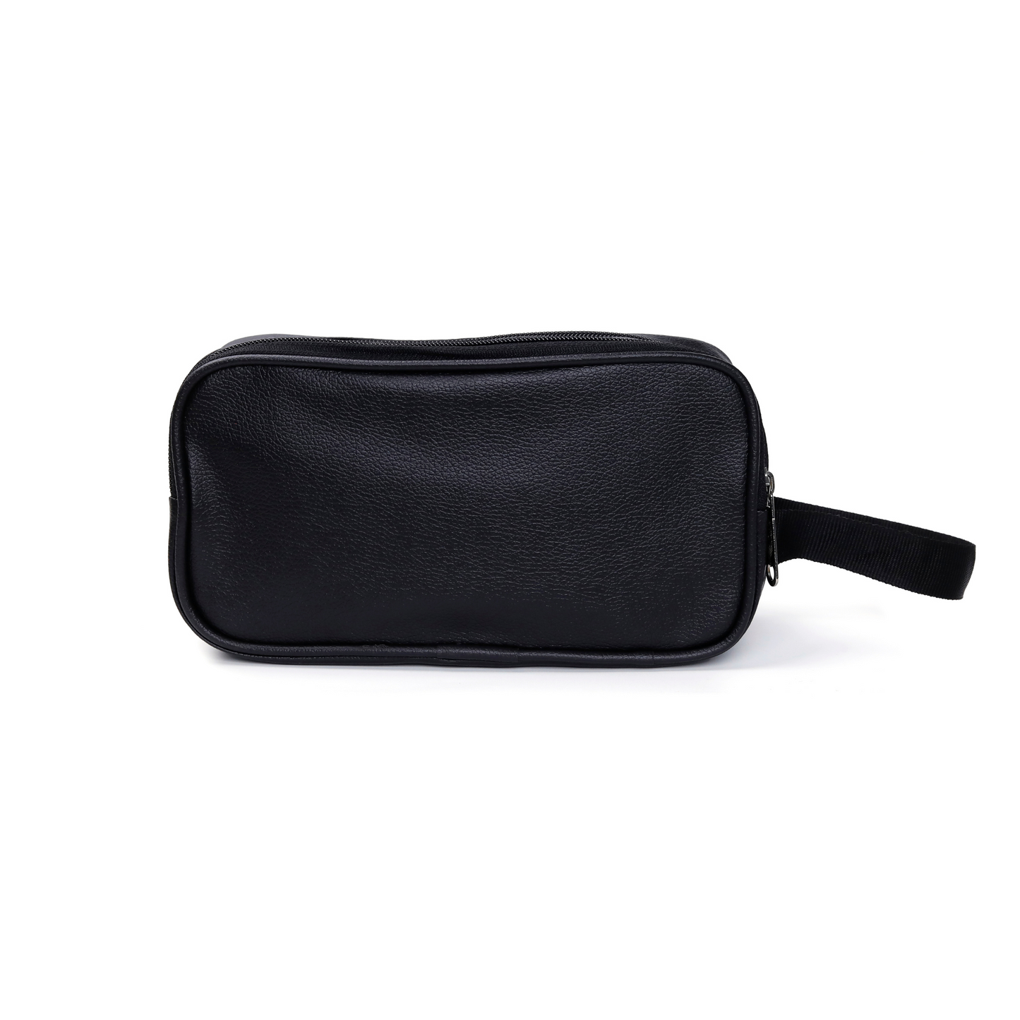 Black PU Leather Zipper Case for Stationery and Cosmetics