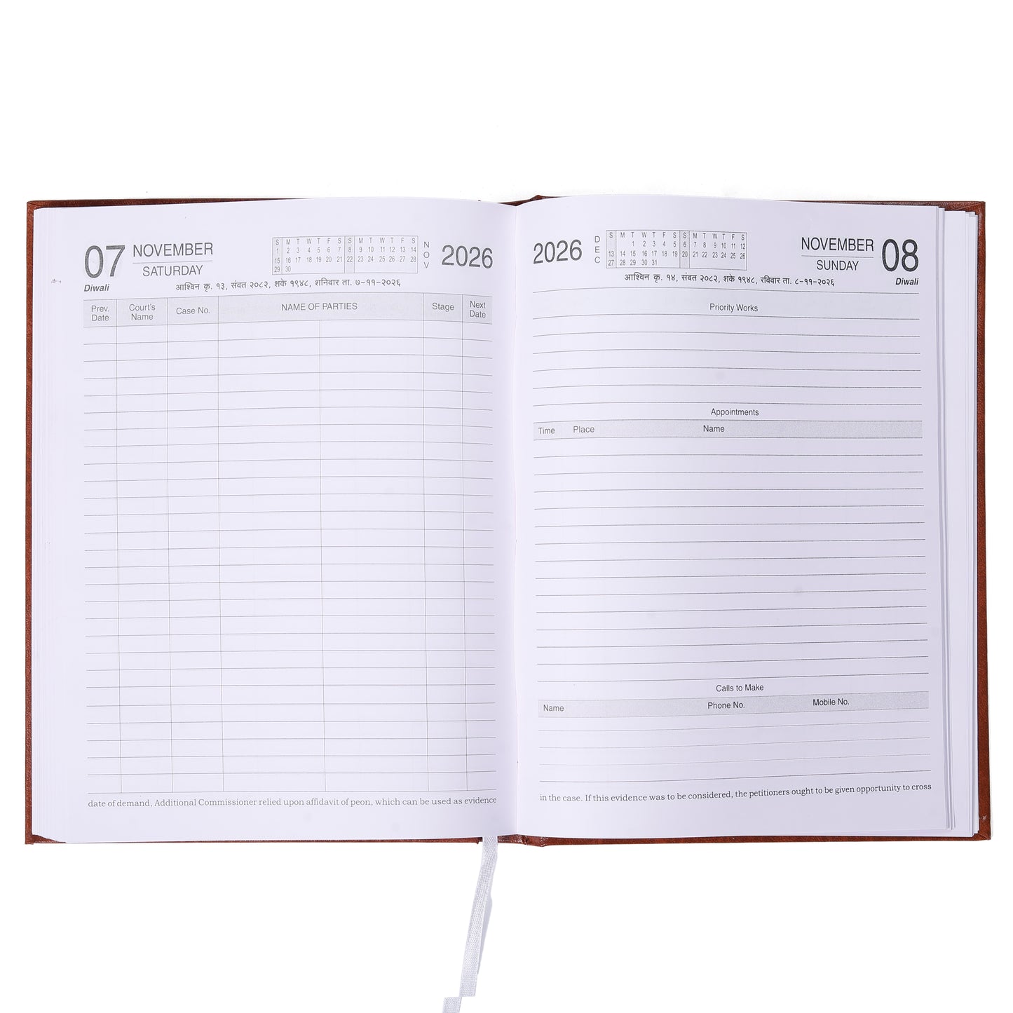Premium Advocate Diary 2026 – High-Quality Legal Notebook for Lawyers, Hard Binding