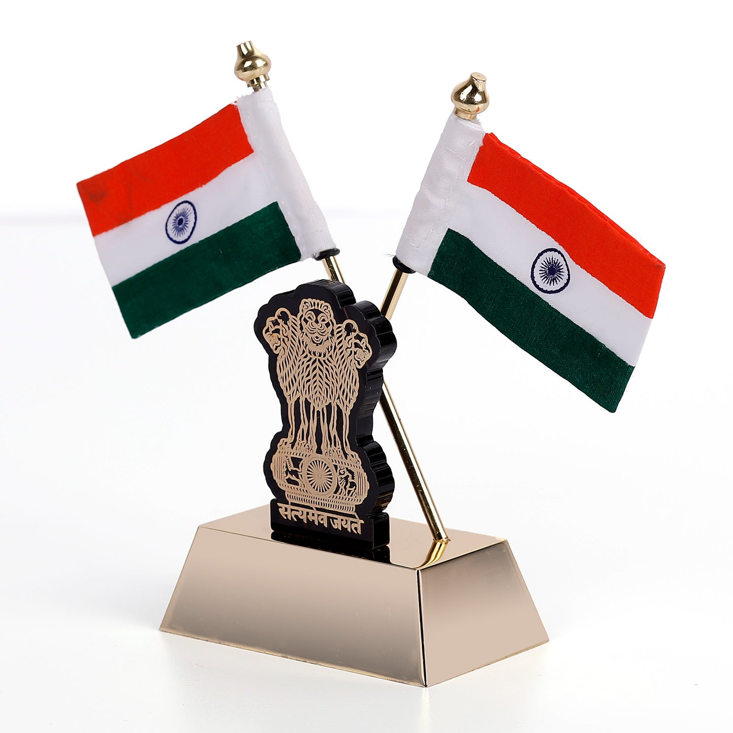 National Emblem Ashoka Pillar with Khadi Flag