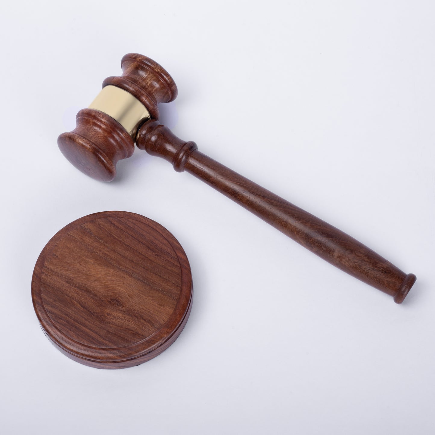 Premium wooden gavel and block set for judges