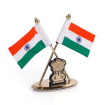 Ashoka Pillar Showpiece With Khadi Flag | Showpiece for Home, Office and Corporate Gifting | Lawkart.In
