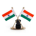 Ashoka Pillar Showpiece With Khadi Flag | Showpiece for Home, Office and Corporate Gifting | Lawkart.In