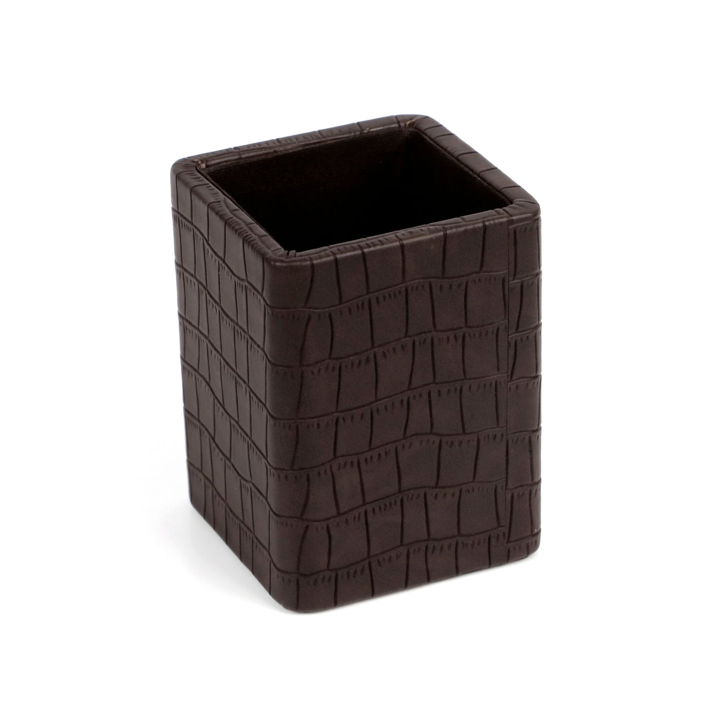 Pen Holder For Desk | Premium Vegan Leather | Alligator Finish | LawKart.in