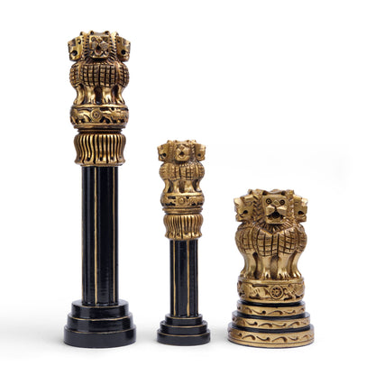 Buy Wooden Ashoka Pillar Ideal for Advocate Tabel Office & Home Decor Showpiece Best for Gifting Purpose