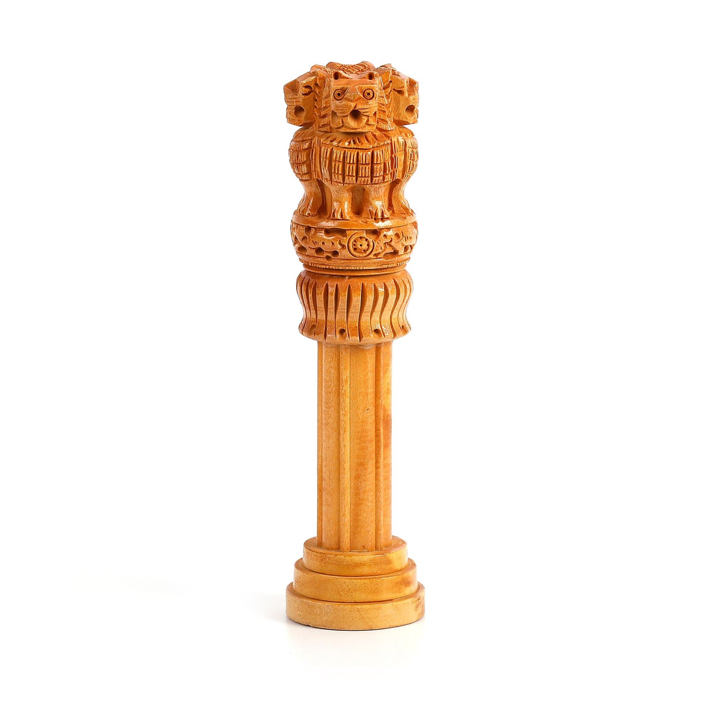 Buy Wooden Ashoka Pillar Ideal for Advocate Tabel Office & Home Decor Showpiece Best for Gifting Purpose -