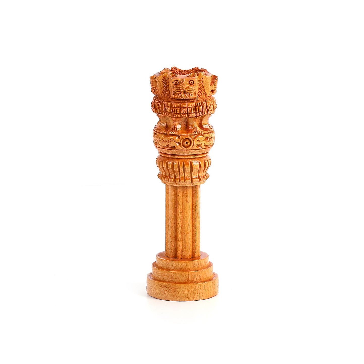 Buy Wooden Ashoka Pillar Ideal for Advocate Tabel Office & Home Decor Showpiece Best for Gifting Purpose -