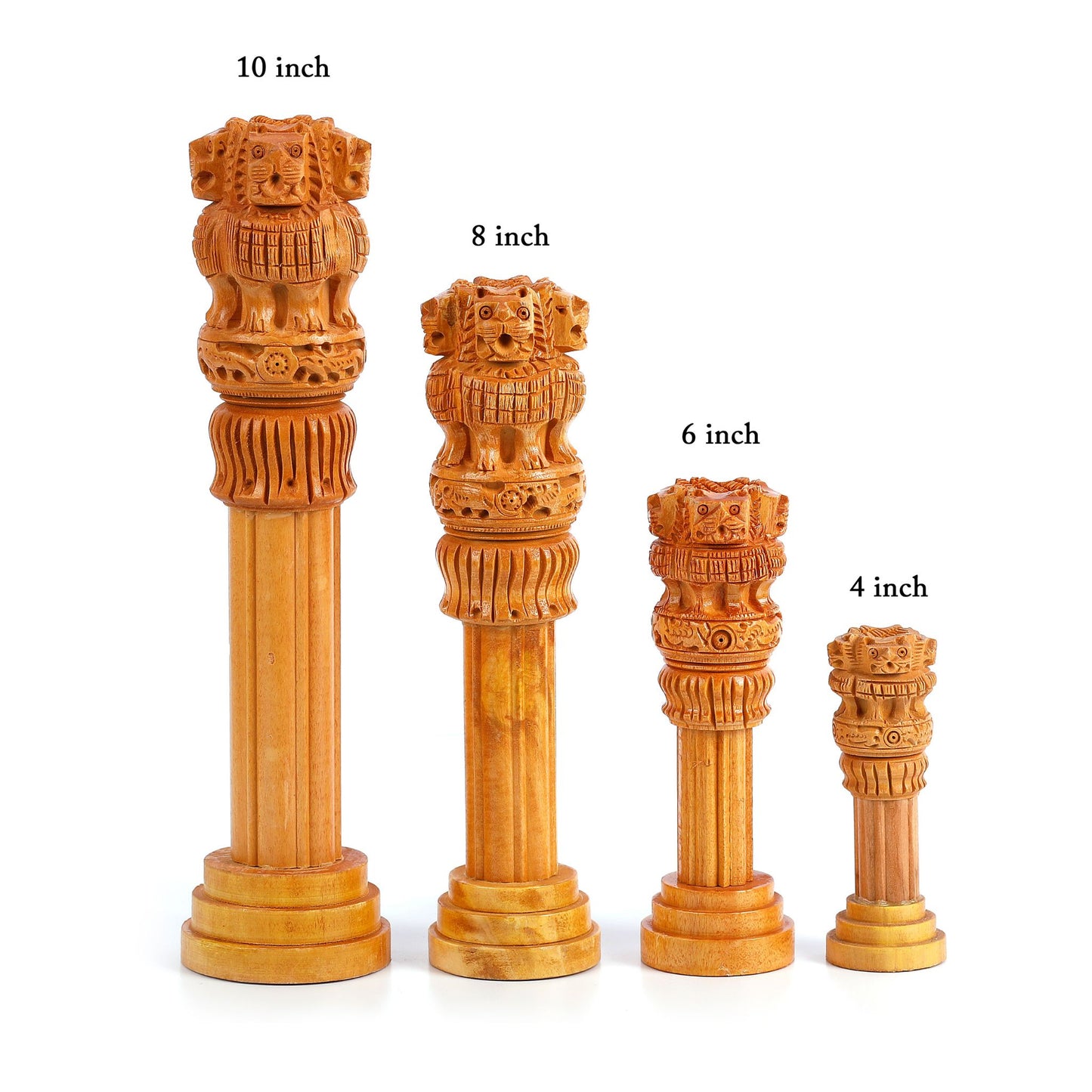 Buy Wooden Ashoka Pillar Ideal for Advocate Tabel Office & Home Decor Showpiece Best for Gifting Purpose -