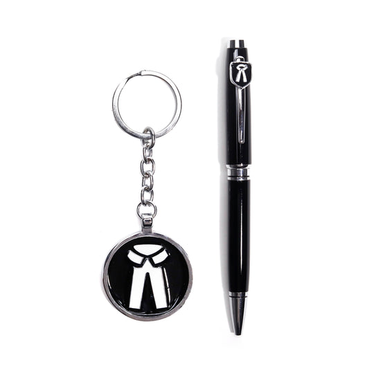 Advocate symbol pen and keychain gift set

