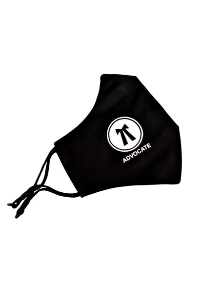 Black Advocate Logo Mask Pack of 2 for Lawyers