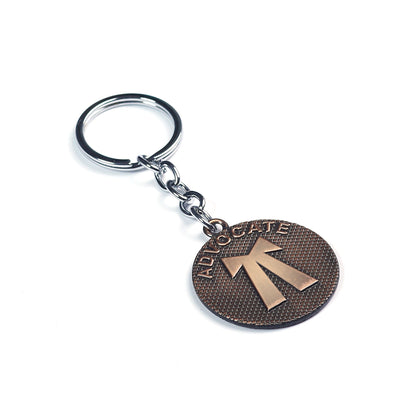 Customized Metal Lawyer Advocate Keychain with Advocate Symbol