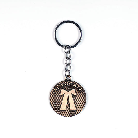 Customized Metal Lawyer Keychain with Advocate Symbol