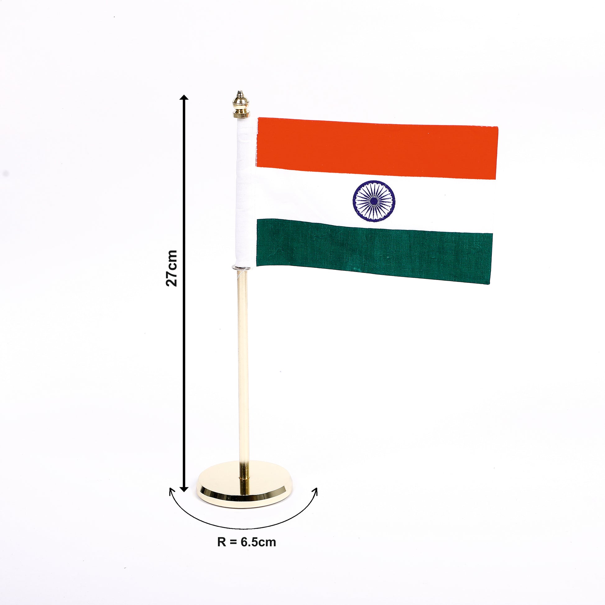 Desk Flag of India – Khadi Fabric & Metal Base
