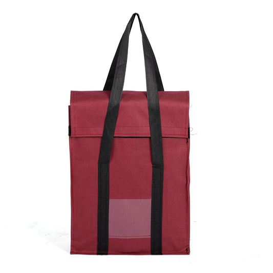 File folder with handle and velcro closure for documents

