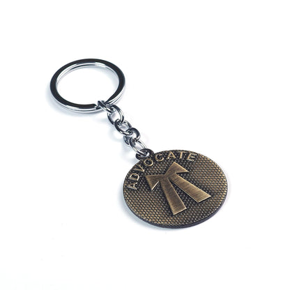 Golden Silver Bronze Advocate Key Ring