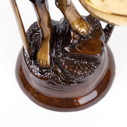 Symbolic Brass Lady Justice Idol for Office and Home