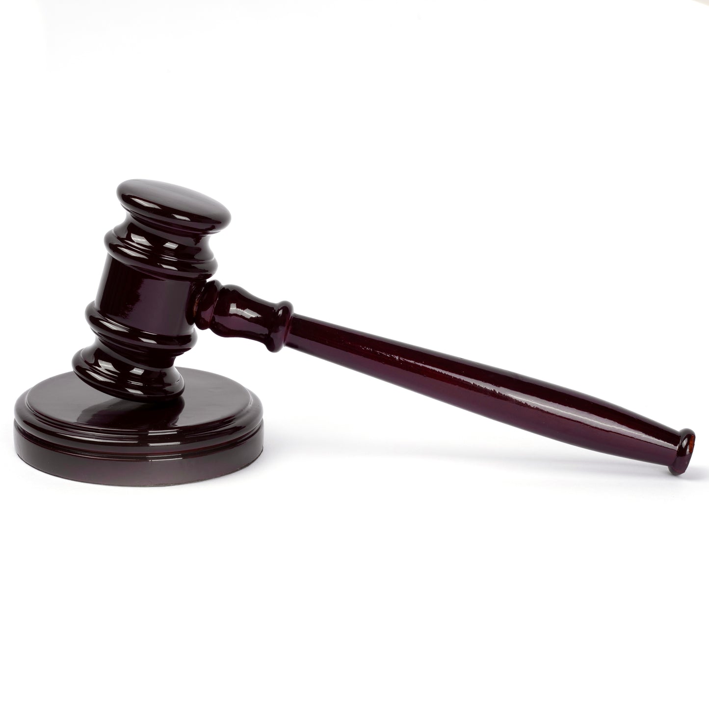 Wooden Gavel and Block Set – Great for Judge Lawyer Auction, Meetings, Office Decor & Gifting
